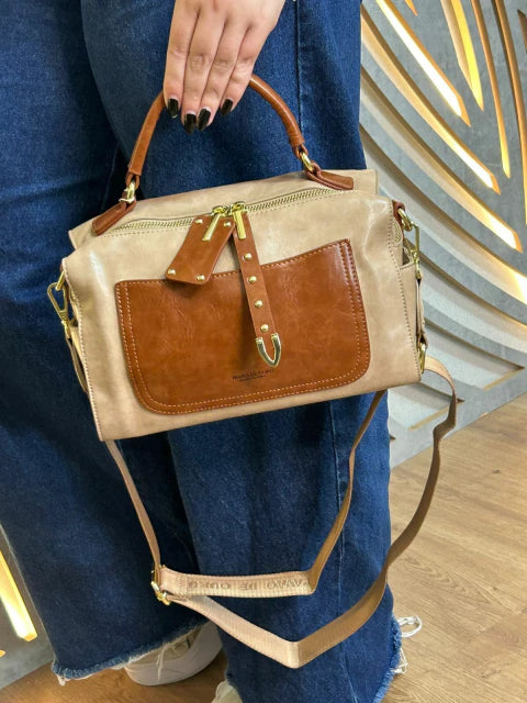 Bolsa Modelo Baú Médio - Pavão de Ouro