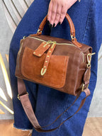 Bolsa Modelo Baú Médio - Pavão de Ouro