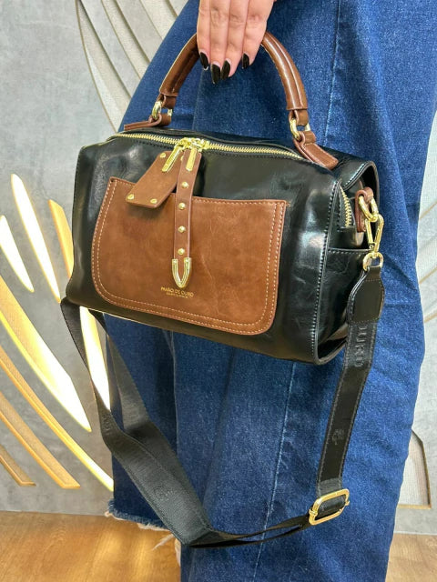 Bolsa Modelo Baú Médio - Pavão de Ouro